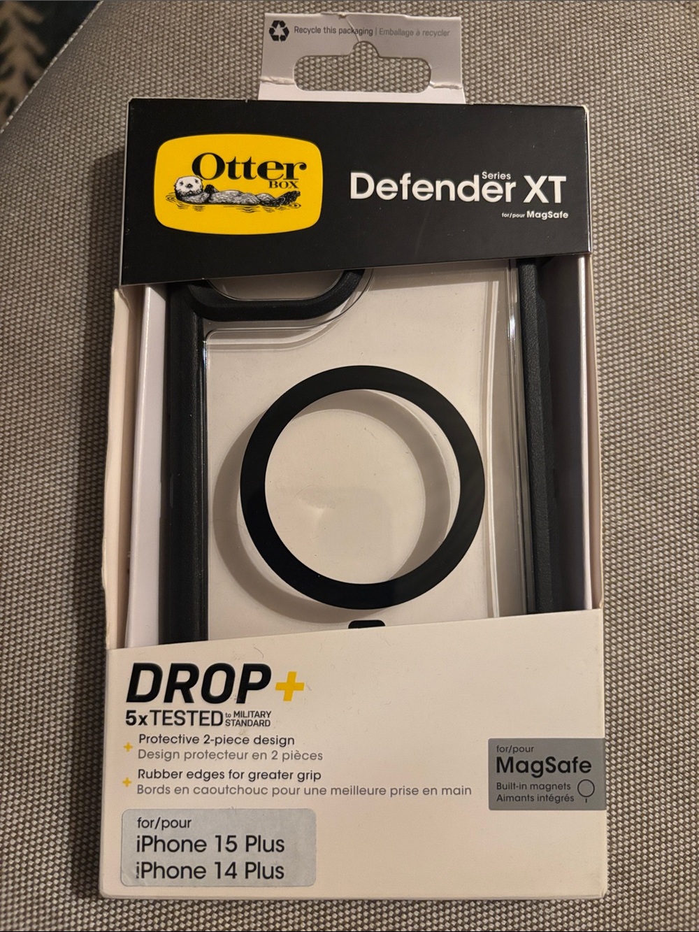 OtterBox iPhone 15 Plus & iPhone 14 Plus Defender Series XT Clear Case